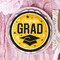 25 Count Yellow Congrats Grad Paper Plates 9 Inch Graduation Decor for Bright Party Vibes